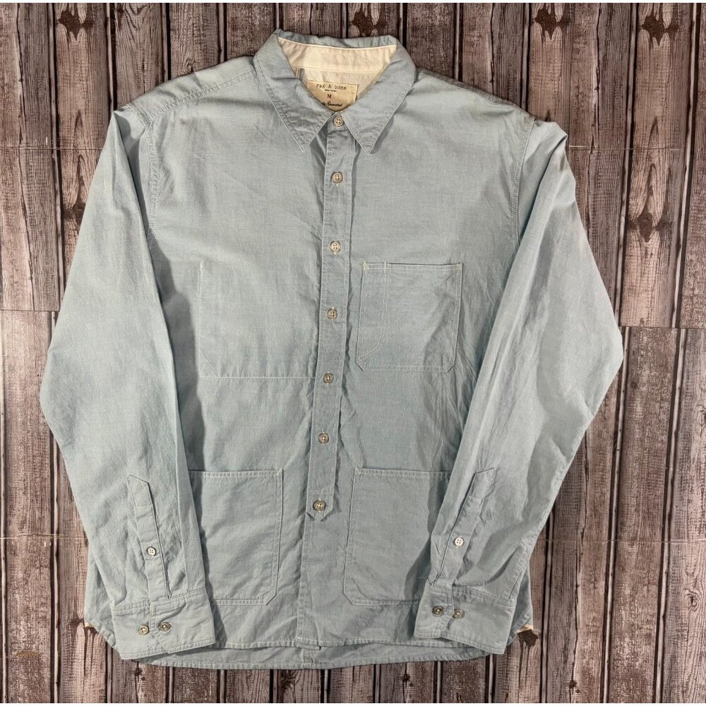 Rag & Bone Men light Chore overshirt color light blue size M NWOT
